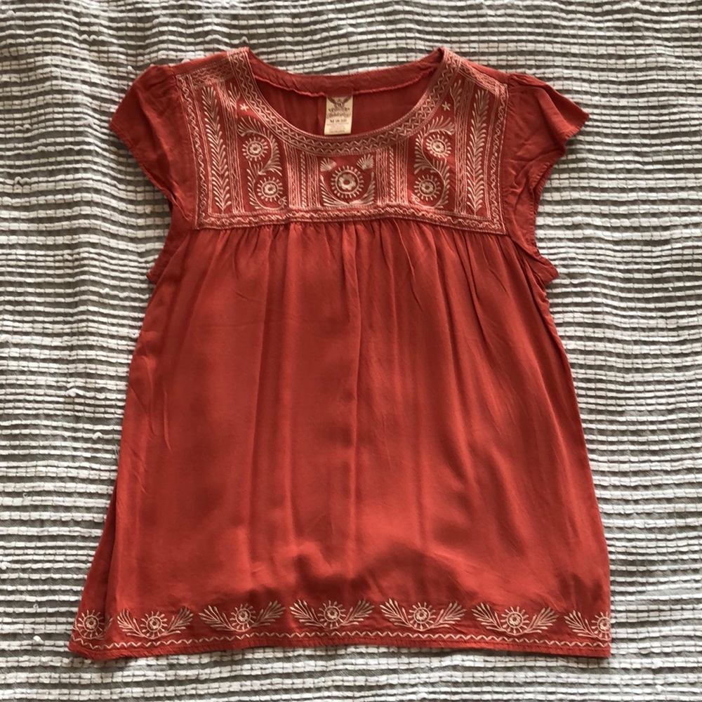Burnt orange Faded Glory blouse